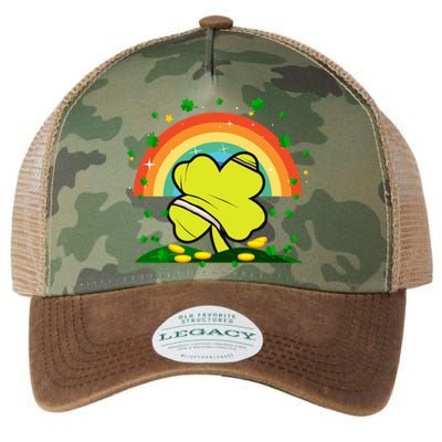 Saint Patricks Day Shenanigans Rainbow Tennis Ball Shamrock Gift Legacy Tie Dye Trucker Hat