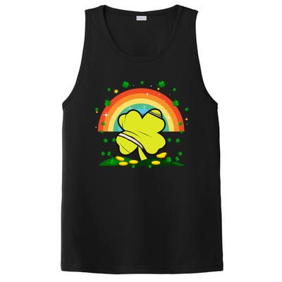 Saint Patricks Day Shenanigans Rainbow Tennis Ball Shamrock Gift PosiCharge Competitor Tank