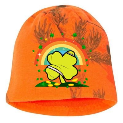 Saint Patricks Day Shenanigans Rainbow Tennis Ball Shamrock Gift Kati - Camo Knit Beanie