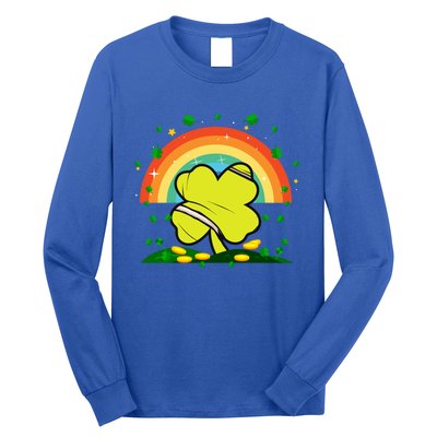 Saint Patricks Day Shenanigans Rainbow Tennis Ball Shamrock Gift Long Sleeve Shirt