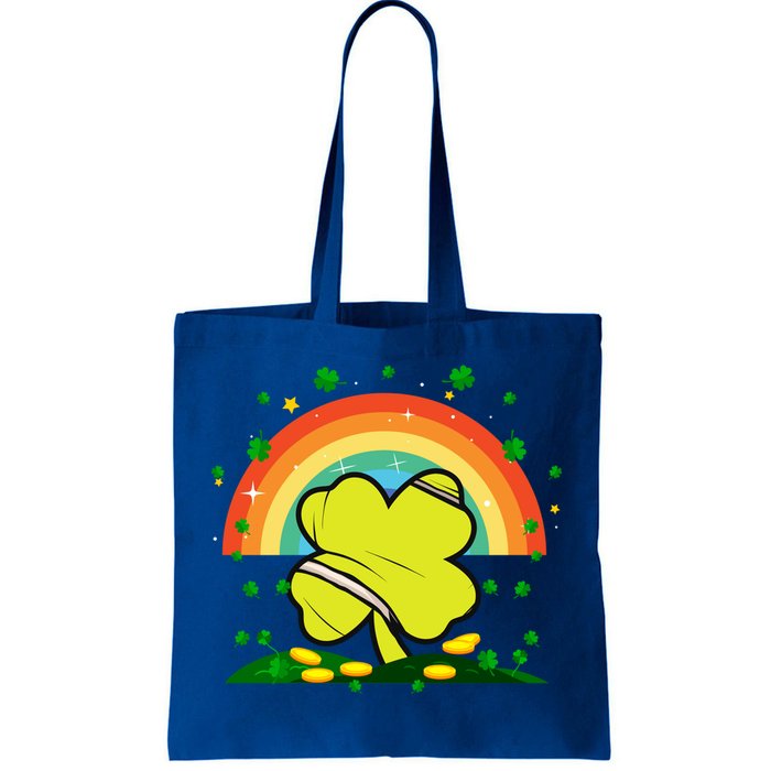 Saint Patricks Day Shenanigans Rainbow Tennis Ball Shamrock Gift Tote Bag