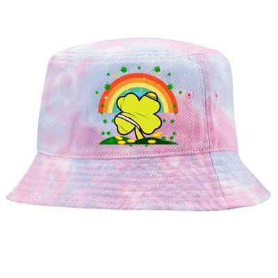 Saint Patricks Day Shenanigans Rainbow Tennis Ball Shamrock Gift Tie-Dyed Bucket Hat