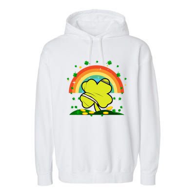 Saint Patricks Day Shenanigans Rainbow Tennis Ball Shamrock Gift Garment-Dyed Fleece Hoodie