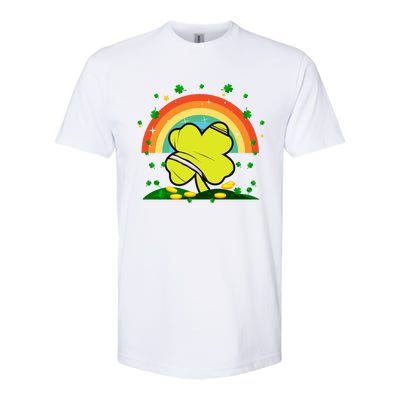 Saint Patricks Day Shenanigans Rainbow Tennis Ball Shamrock Gift Softstyle CVC T-Shirt