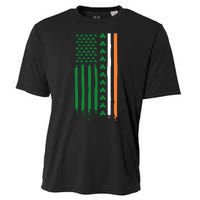 St Patricks Day Usa Flag Funny Gift Cooling Performance Crew T-Shirt