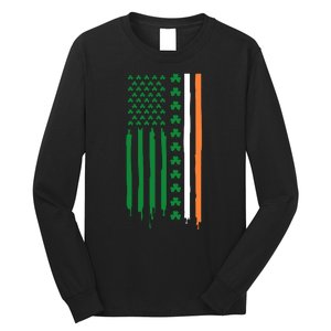 St Patricks Day Usa Flag Funny Gift Long Sleeve Shirt