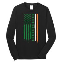 St Patricks Day Usa Flag Funny Gift Long Sleeve Shirt