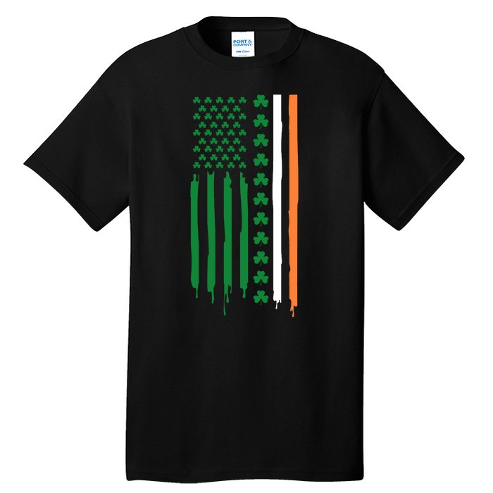 St Patricks Day Usa Flag Funny Gift Tall T-Shirt