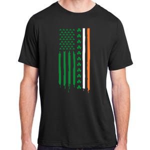 St Patricks Day Usa Flag Funny Gift Adult ChromaSoft Performance T-Shirt