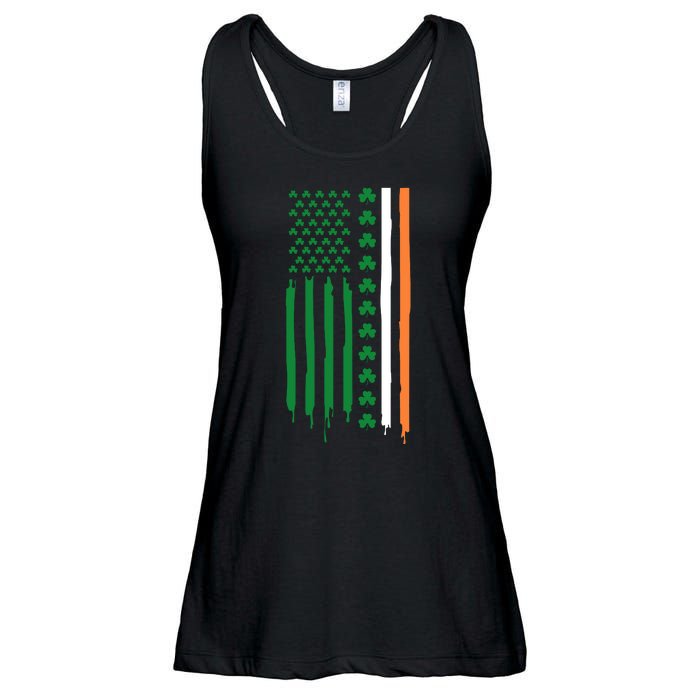 St Patricks Day Usa Flag Funny Gift Ladies Essential Flowy Tank