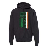 St Patricks Day Usa Flag Funny Gift Premium Hoodie