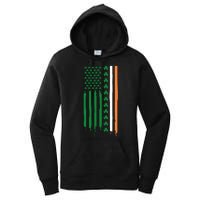 St Patricks Day Usa Flag Funny Gift Women's Pullover Hoodie