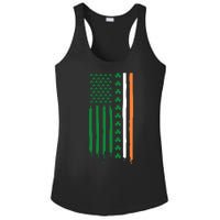 St Patricks Day Usa Flag Funny Gift Ladies PosiCharge Competitor Racerback Tank