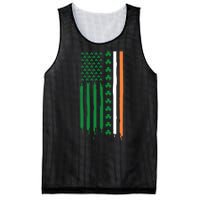 St Patricks Day Usa Flag Funny Gift Mesh Reversible Basketball Jersey Tank