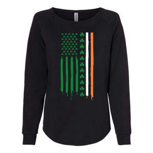 St Patricks Day Usa Flag Funny Gift Womens California Wash Sweatshirt