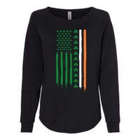 St Patricks Day Usa Flag Funny Gift Womens California Wash Sweatshirt