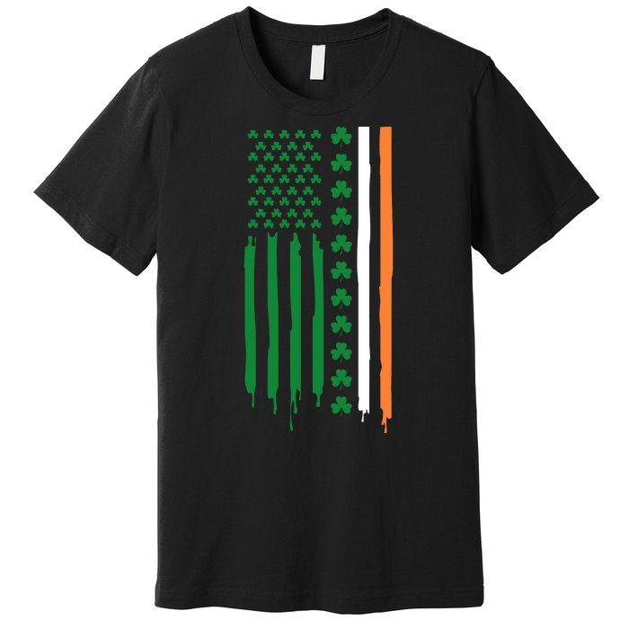 St Patricks Day Usa Flag Funny Gift Premium T-Shirt