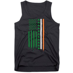 St Patricks Day Usa Flag Funny Gift Tank Top