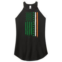 St Patricks Day Usa Flag Funny Gift Women's Perfect Tri Rocker Tank