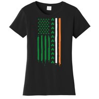 St Patricks Day Usa Flag Funny Gift Women's T-Shirt