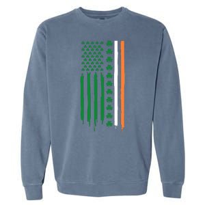 St Patricks Day Usa Flag Funny Gift Garment-Dyed Sweatshirt