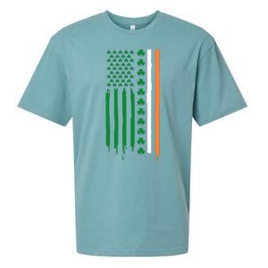 St Patricks Day Usa Flag Funny Gift Sueded Cloud Jersey T-Shirt