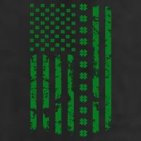 St Patrick's Day Distressed American Flag Shamrock 25L Jumbo Tote
