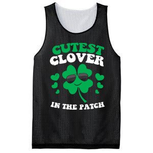 St Patricks Day Cutest Clover In The Patch Mesh Reversible Basketball Jersey Tank