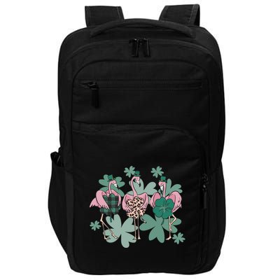 St Patrick's Day Flamingo Impact Tech Backpack