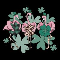 St Patrick's Day Flamingo Backpack