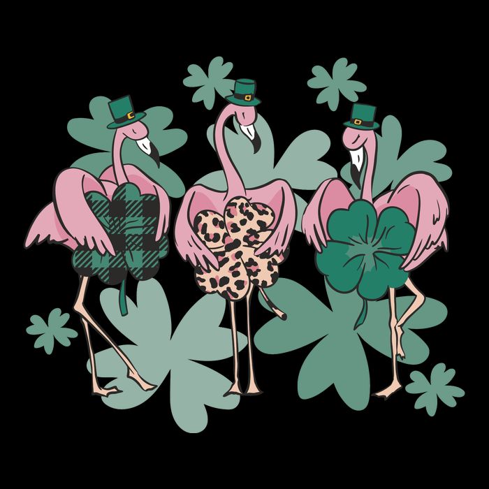 St Patrick's Day Flamingo Backpack