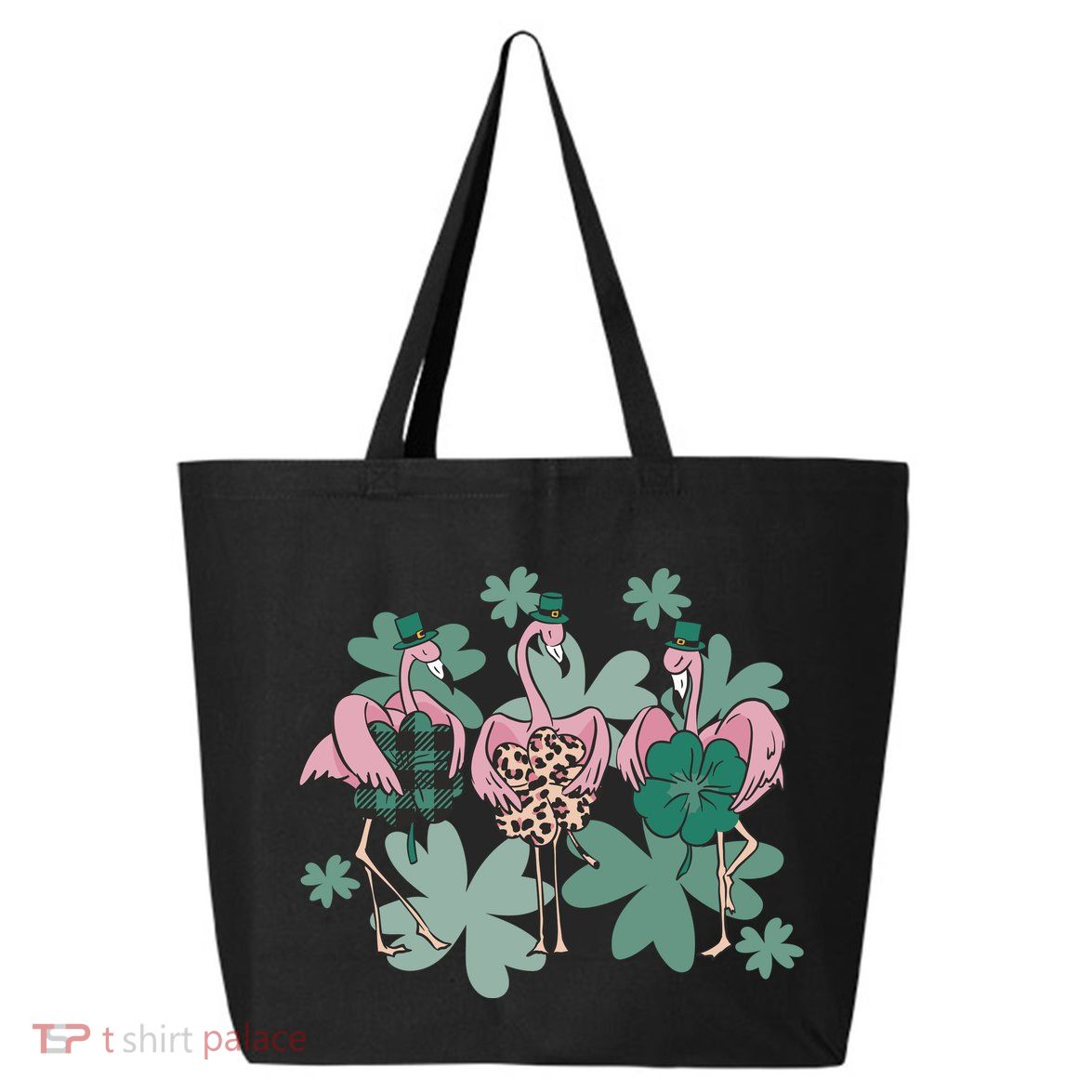 St Patrick's Day Flamingo 25L Jumbo Tote