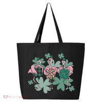 St Patrick's Day Flamingo 25L Jumbo Tote