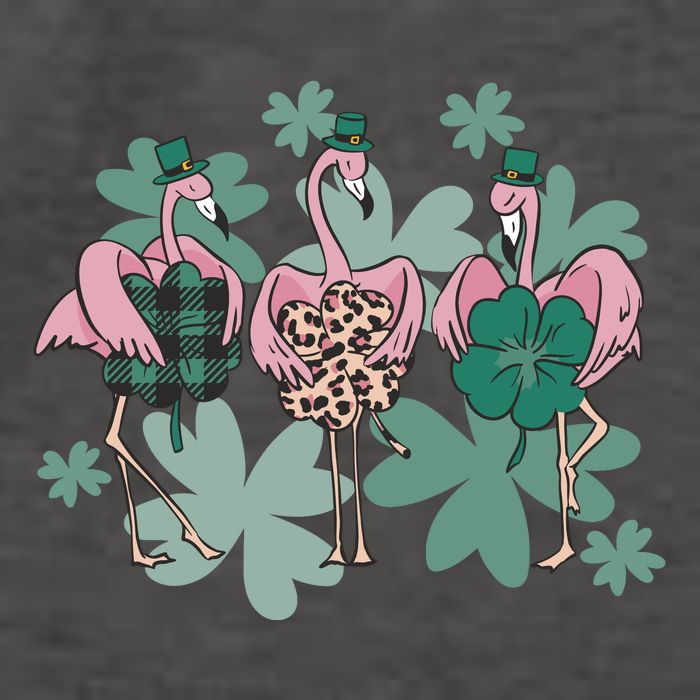 St Patrick's Day Flamingo Vector Backpack