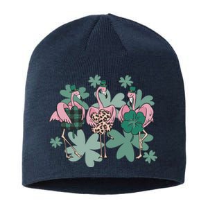 St Patrick's Day Flamingo Sustainable Beanie