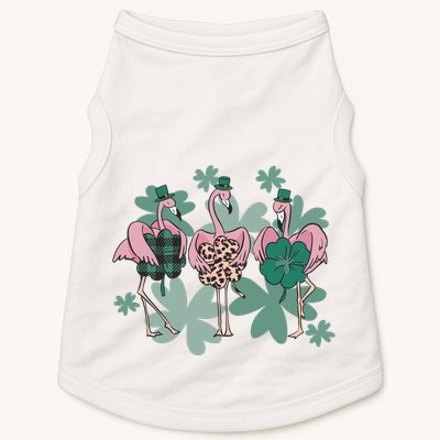 St Patrick's Day Flamingo Doggie Tank