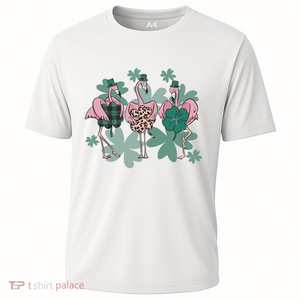 St Patrick's Day Flamingo Performance Shirt