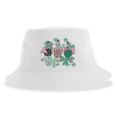 St Patrick's Day Flamingo Sustainable Bucket Hat