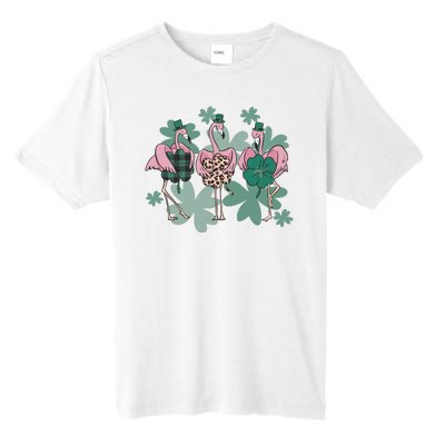 St Patrick's Day Flamingo Tall Fusion ChromaSoft Performance T-Shirt