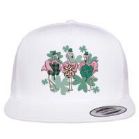 St Patrick's Day Flamingo Flat Bill Trucker Hat