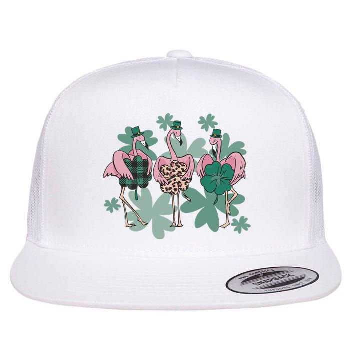 St Patrick's Day Flamingo Flat Bill Trucker Hat