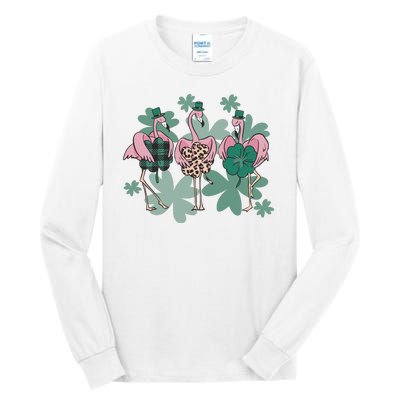 St Patrick's Day Flamingo Tall Long Sleeve T-Shirt