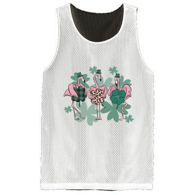 St Patrick's Day Flamingo Mesh Reversible Basketball Jersey Tank