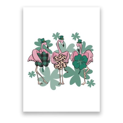 St Patrick's Day Flamingo Poster