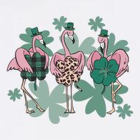 St Patrick's Day Flamingo Poster