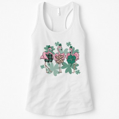 St Patrick's Day Flamingo Womens Tank Top
