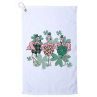 St Patrick's Day Flamingo Golf Towel