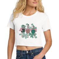 St Patrick's Day Flamingo Crop Top