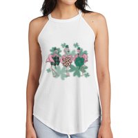 St Patrick's Day Flamingo Women's Perfect Tri Rocker Tank