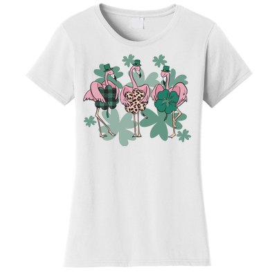 St Patrick's Day Flamingo Women's T-Shirt